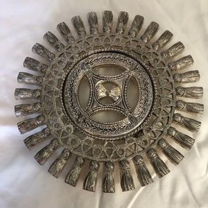 Godinger Hollywood Regency Silver Plated Magic Carpet Trivet. MCM 9”.
